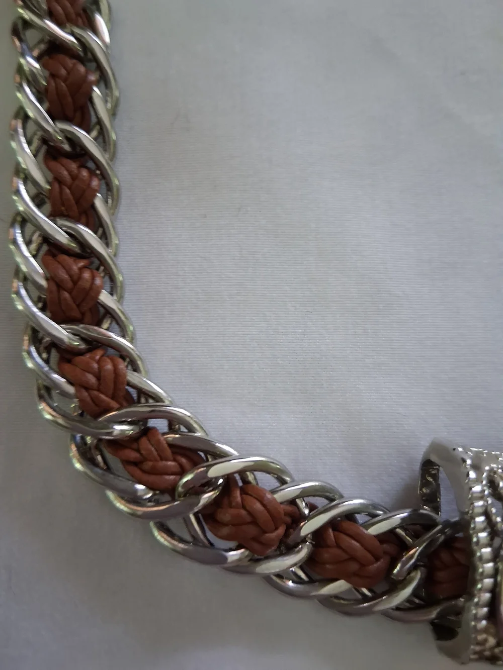 Fossil coral / agatized fossil coral Silver Necklace